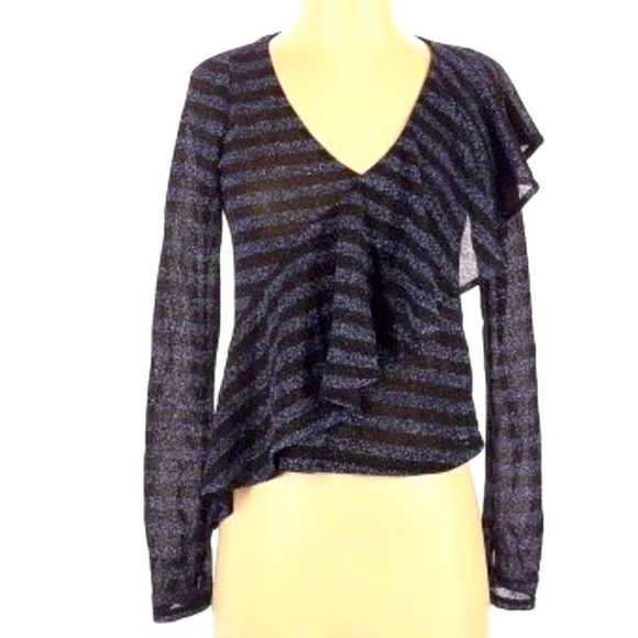 Zara•Trafaluc Collection Striped Shimmery Top - Picture 1 of 6